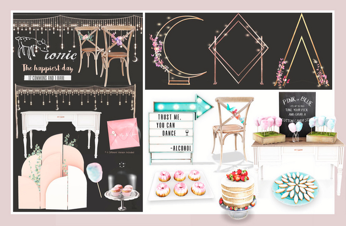 ionic : The happiest day FULL SET with 9 extra chairs