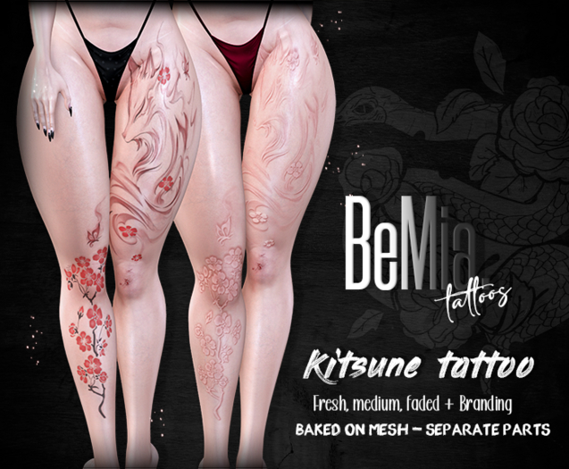 BeMia. Kitsune tattoo