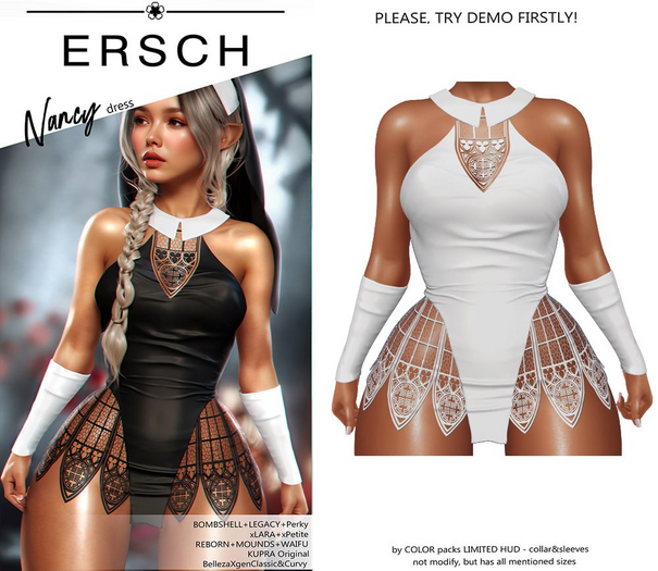 ERSCH - Nancy dress -white-