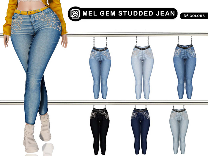 Addams - Mel Gem Studded Jean #FATPACK