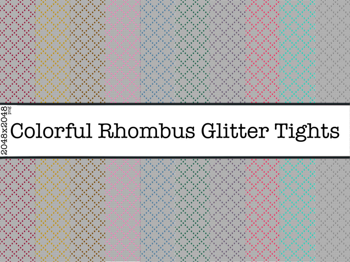 Colorful Rhombus Glitter Tights