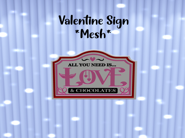 HB: All You Need is Love Chocolate Sign