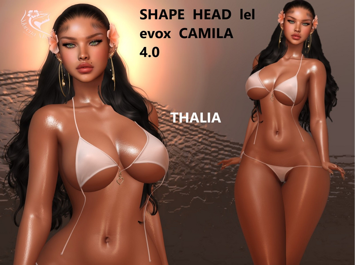  THALIA SHAPE HEAD EvoX  CAMILA  4.0 Lelutka (Maitreya,larax,legacy,,Reborn,Erika ,,Belleza Gen.X Curvy.Kupra