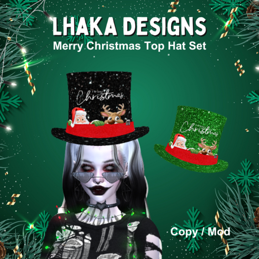 Merry Christmas Top Hat Set