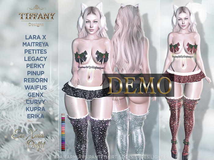 ::TD:: Eve Xmas Outfit [Mesh] DEMO + Lara X