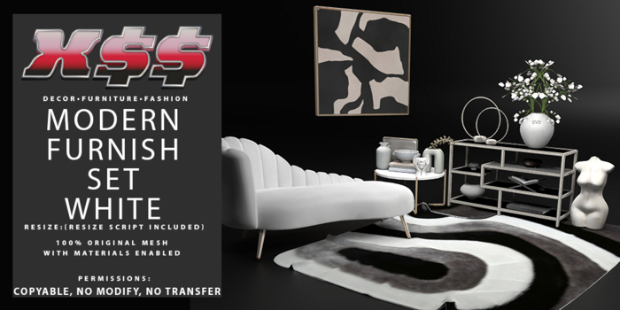 (X$$) - Modern Furniture Set // WHITE (boxed)