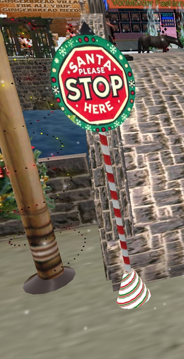 santa stop sign