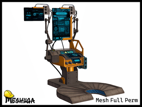 Second Life Marketplace - Meshuga Sci-Fi Console Computer Panel FULL ...