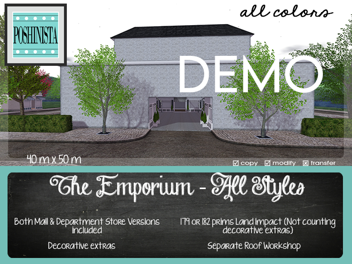 Poshinista - The Emporium ALL STYLES/COLORS (RETIRING!) DEMOS ✦Item Retiring Sale!✦