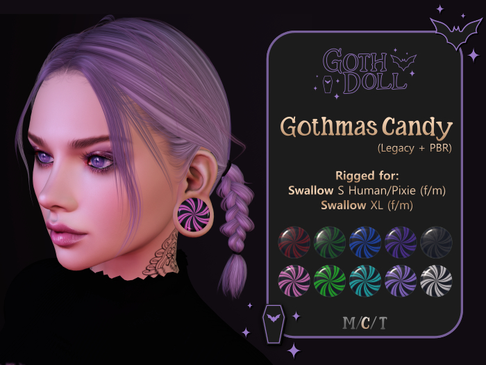 !GD Gothmas Candy Plugs - Swallow