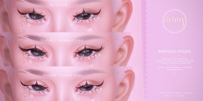 babydoll eyelids EVOX // . i i c i n g .