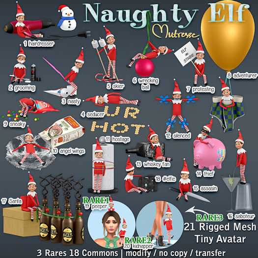 20 Mutresse-Kidnapper-Naughty Elf (wear) RARE