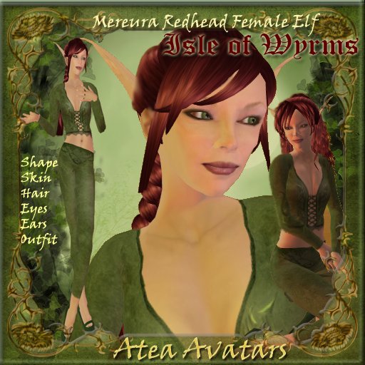 Mereura Redhead Female Elf Avatar