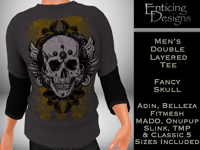 *ED Double Tees Skulls - Fancy