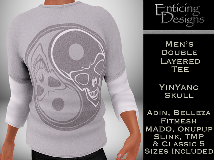 *ED Double Tees Skulls - YinYang