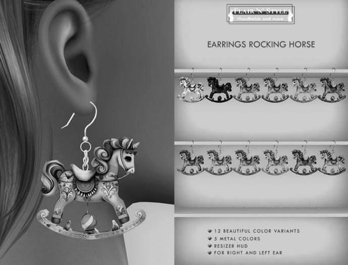 {Flair 'n' Style} Earring Rocking Horse DEMO