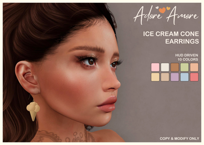 .:Adore:.  Ice Cream Cone Earrings
