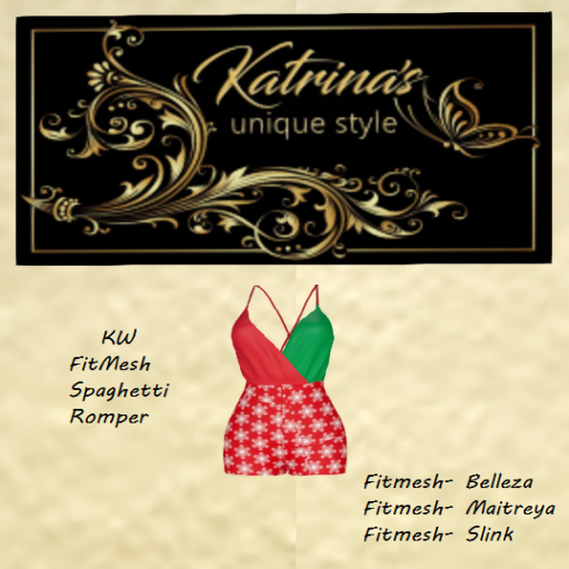 KW Spaghetti Strap Romper-FITMESH