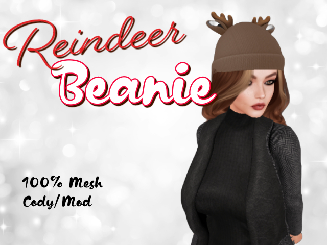 [FR] Reindeer Beanie - Brown