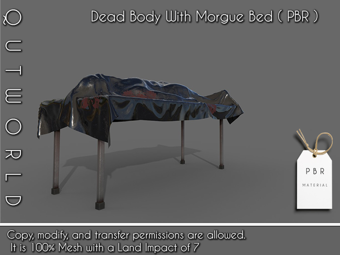 .::QUTWORLD .::Dead Body With Morgue Bed_PBR::.FP