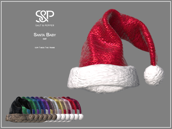 S&P Santa Baby hat PBR Sequin
