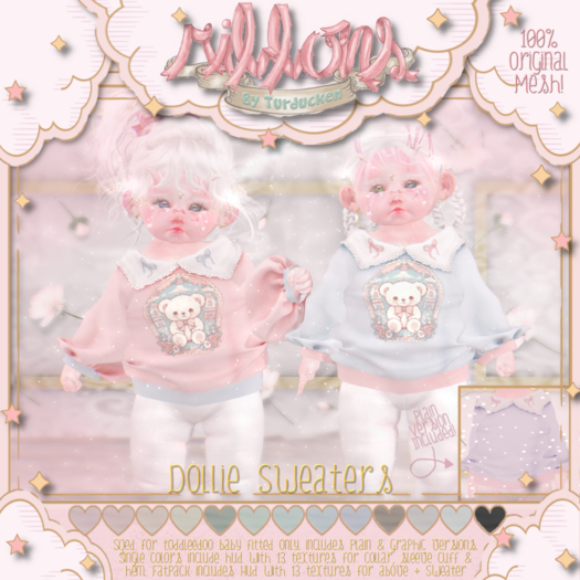 {Ribbons} Dollie Sweater - Cyan {Box}