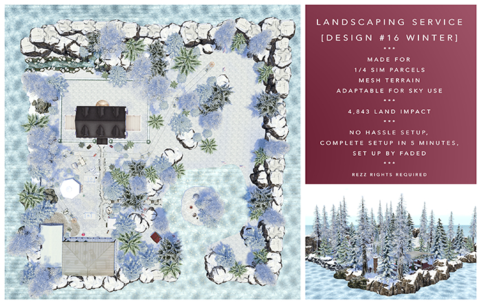 [F] Landscape 16 - SPECIAL EDITION - White Christmas (1/4 Sim)