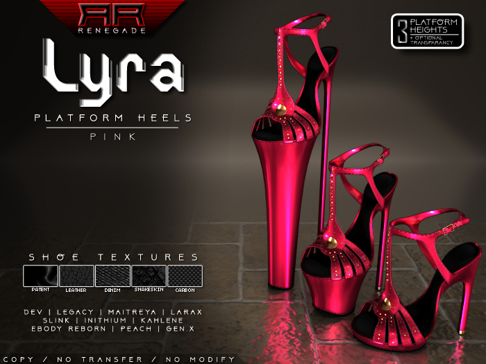 [Renegade] Lyra Platform Heels - Pink