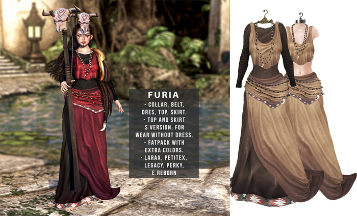 UNA. Furia Dress BrownOrange