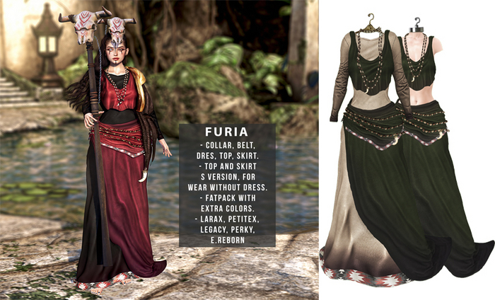 UNA. Furia Dress BeigeGreen