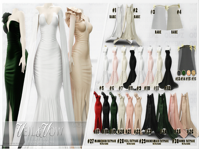 4.Q. Veil&Vow VEIL[CREAM]  [ADJUST+RESIZE]RARE