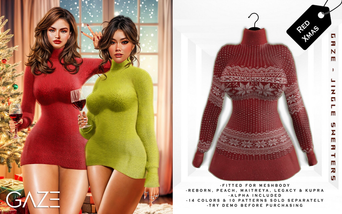 GAZE - Jingle Sweaters Red Xmas