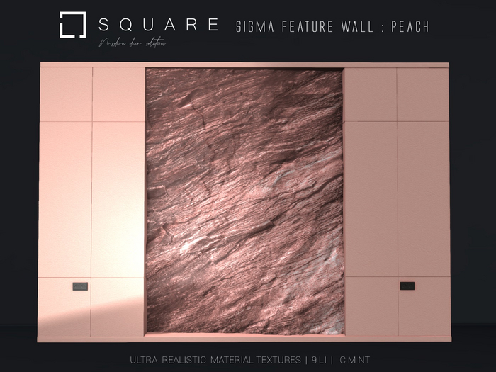 [ SQUARE ] - SIGMA Feature Wall Panel : PEACH 