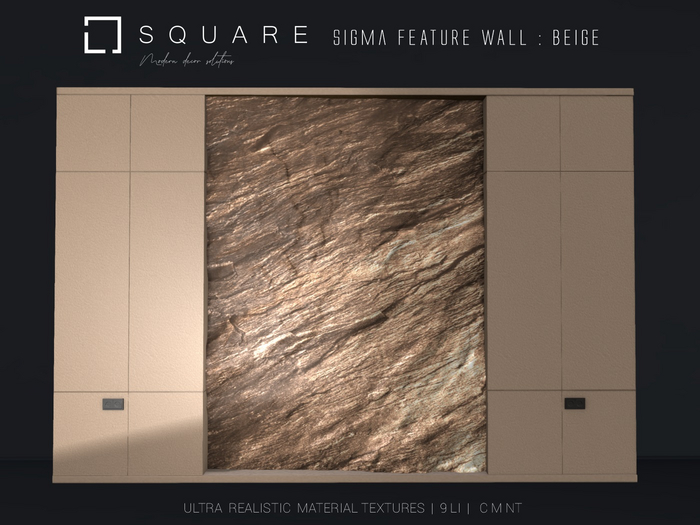 [ SQUARE ] - SIGMA Feature Wall Panel : BEIGE 