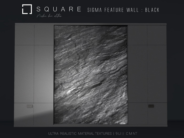 [ SQUARE ] - SIGMA Feature Wall Panel : BLACK