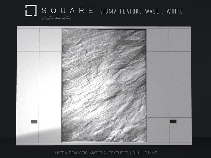 [ SQUARE ] - SIGMA Feature Wall Panel : WHITE 