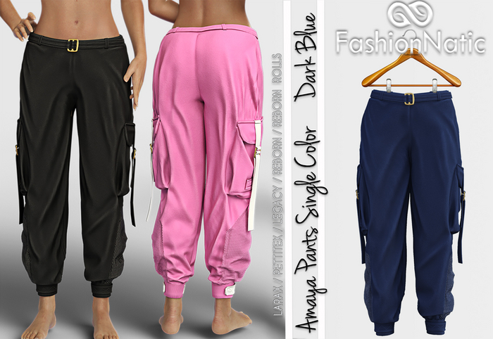 Pants Amaya Dark Blue - LaraX, PetiteX, Legacy, Reborn, Rolls - FashionNatic