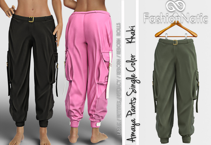 Pants Amaya Khaki - LaraX, PetiteX, Legacy, Reborn, Rolls - FashionNatic