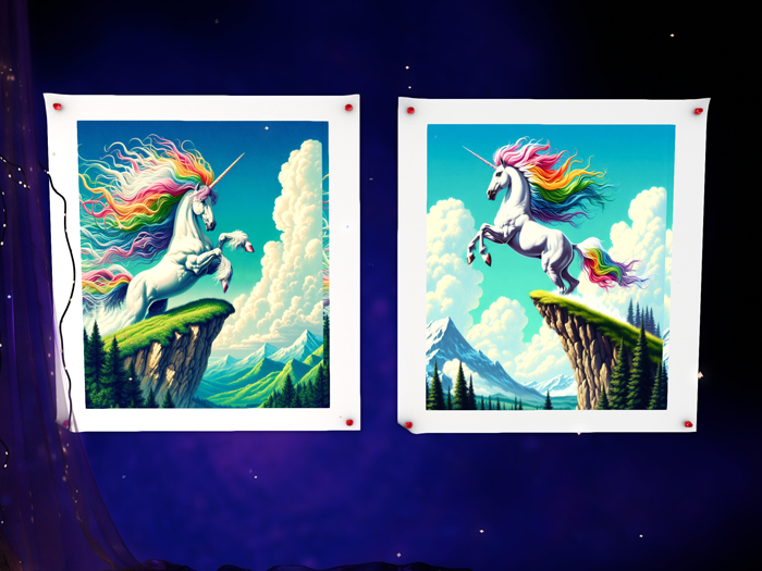 >`MS`< Rainbow Unicorns [4 Pictures] (Boxed)
