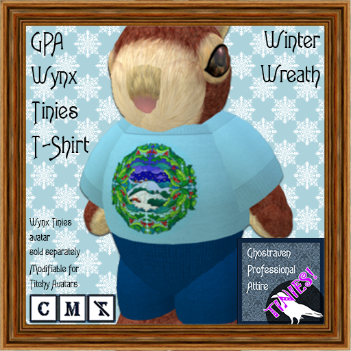 GPA Wynx Tinies T-Shirt - Winter Wreath Print