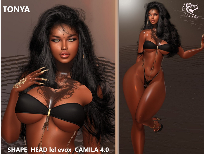 TONYA  SHAPE HEAD EvoX  CAMILA  4.0 Lelutka (Maitreya,larax,legacy,,Reborn,Erika ,,Belleza Gen.X Curvy.Kupra