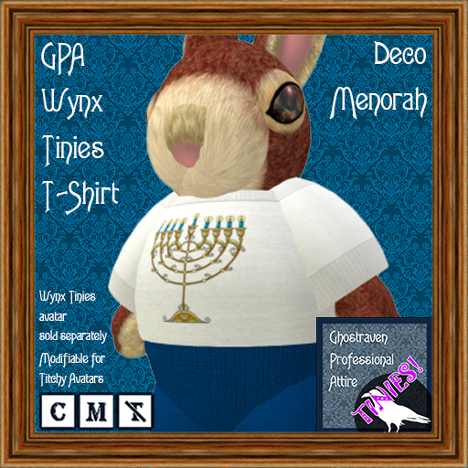 GPA Wynx Tinies T-Shirt - Deco Menorah Print