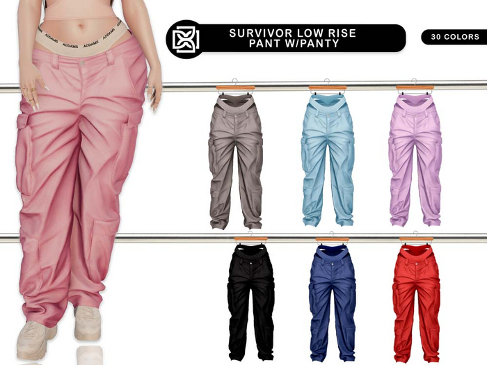Addams - Survivor Low Rise Pant with Panty #FATPACK
