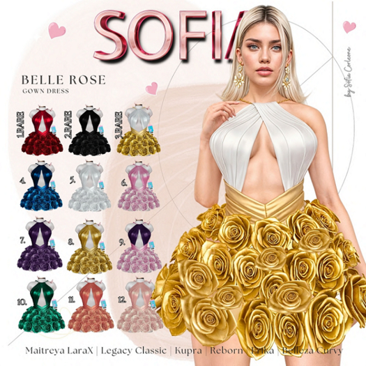 1. SOFIA. Belle Rose Cherry 1 RARE/ GenX Curvy