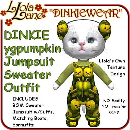dinkie tiny DINKIEWEAR ygpumpkins Jumpsuit Sweater Outfit