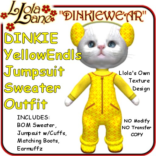 dinkie tiny DINKIEWEAR yellowendless Jumpsuit Sweater Outfit