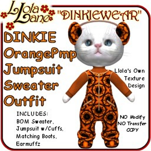 dinkie tiny DINKIEWEAR orangepumpkin Jumpsuit Sweater Outfit