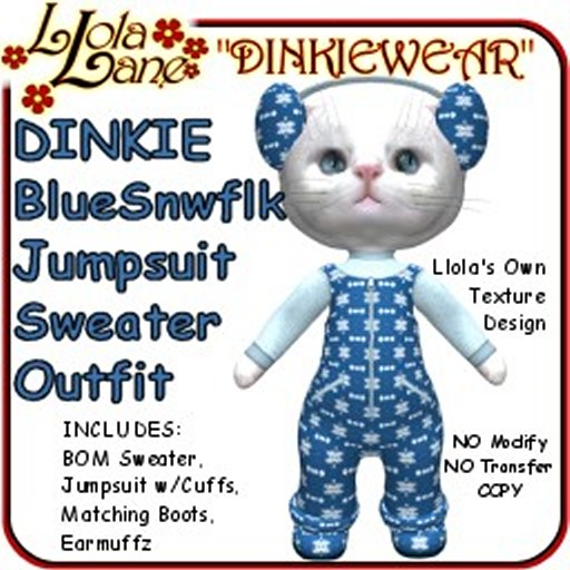dinkie tiny DINKIEWEAR bluesnowflake Jumpsuit Sweater Outfit