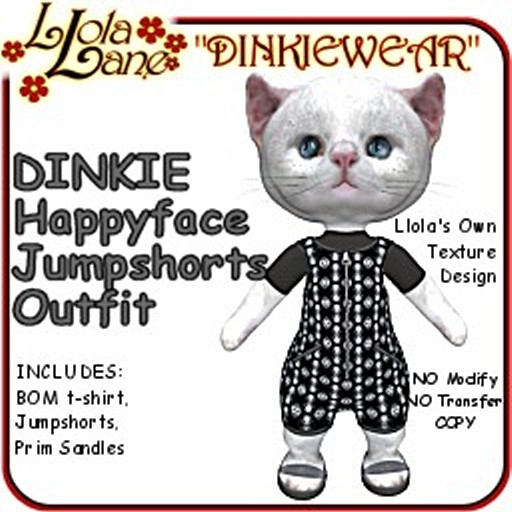 dinkie tiny DINKIEWEAR happyface JUMPSHORTS