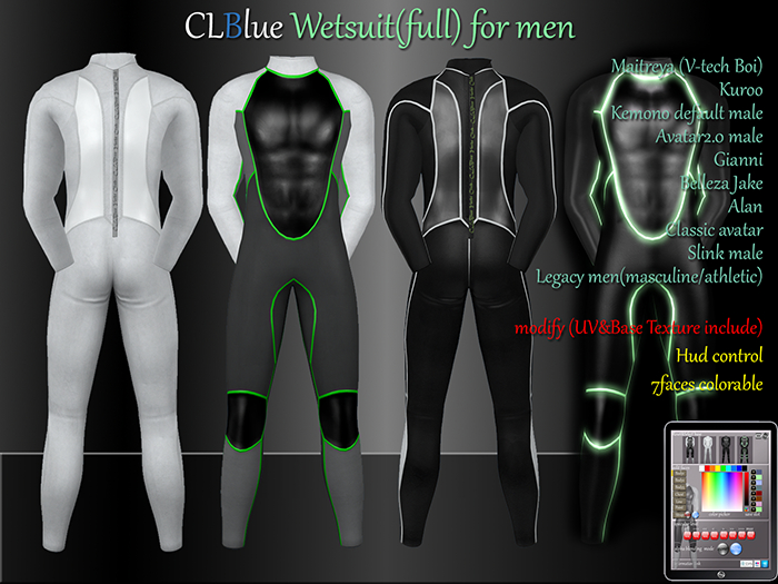 [demo]CLBlue-Wetsuit(Full) for men